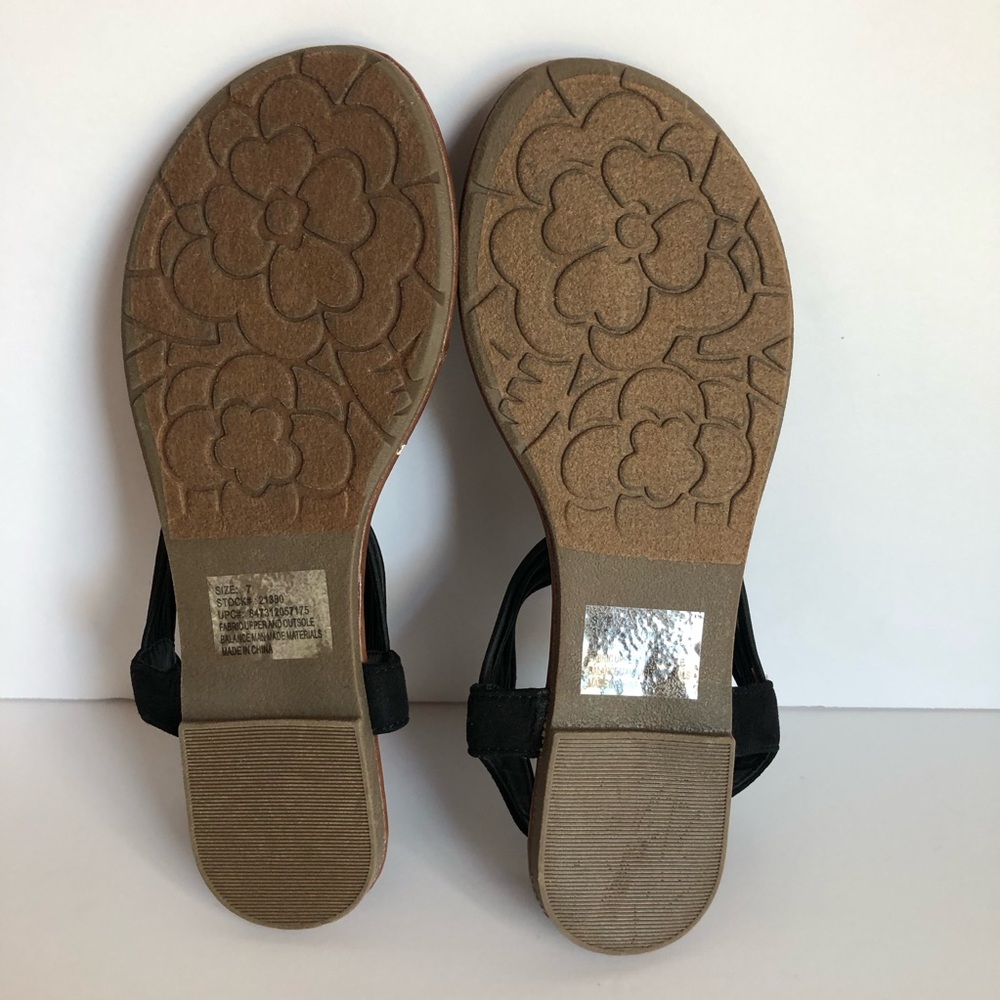 Bahama Bays Black Strappy Sandals Size 7 - Picture 6 of 6